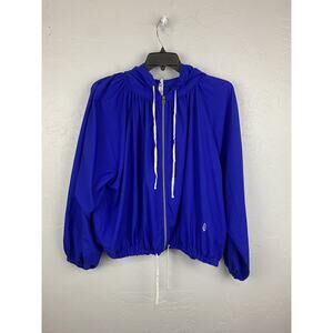 FP Movement Jacket Womens Large Hooded Windbreaker Full Zip Athletic Pockets
